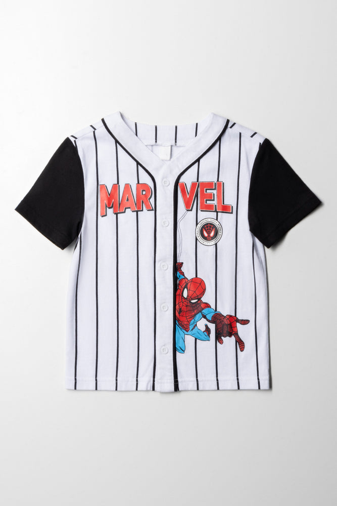 Noble Temperament Spider-Man Baseball T-Shirt White