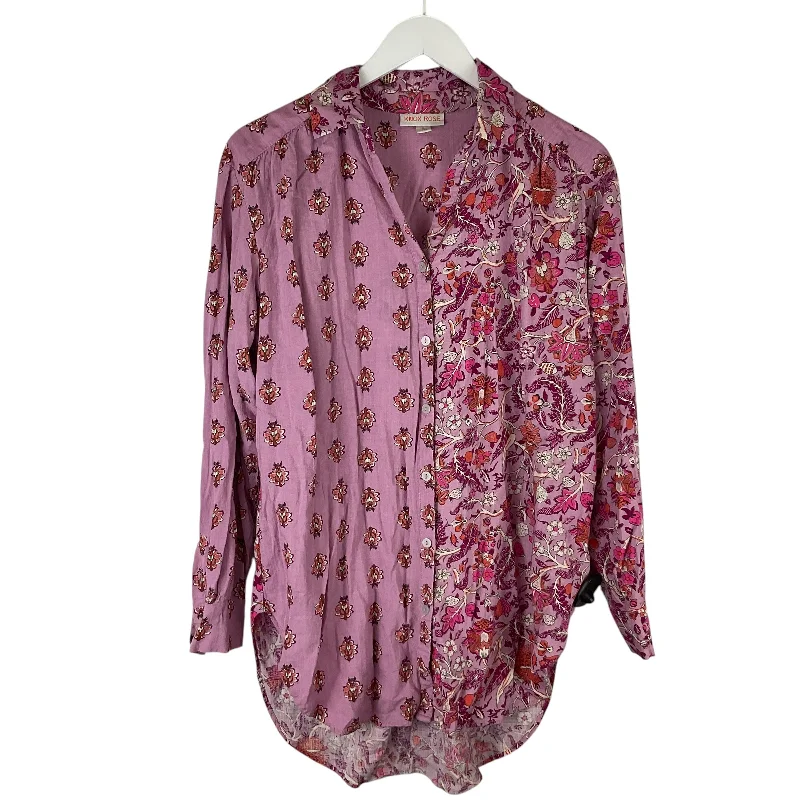 Cool Style Top Long Sleeve By Knox Rose In Purple, Size: M