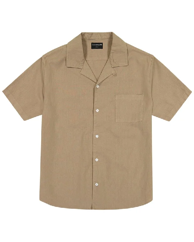 Casual And Casual Goodlife Clothing Camp Collar Linen-Blend Shirt