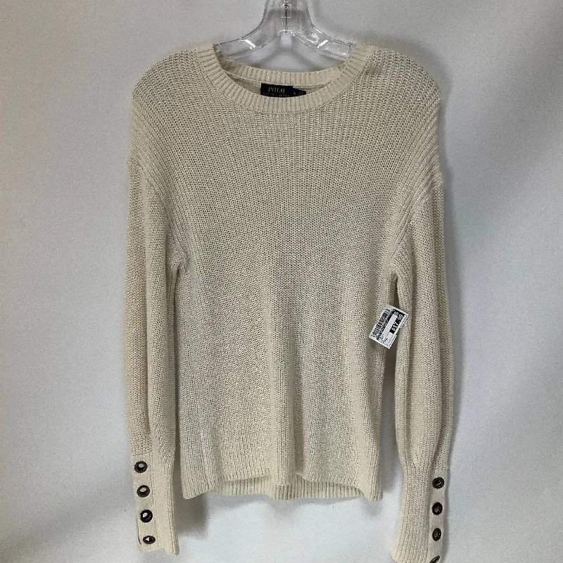 American Style Top Long Sleeve By Polo Ralph Lauren In Ivory, Size: M