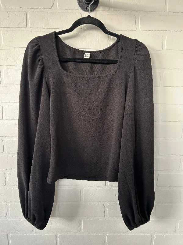 Bright Colors Top Long Sleeve By Cme In Black, Size: M