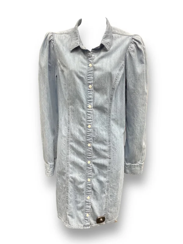 Soft Touch Top Long Sleeve By Express In Blue Denim, Size: L