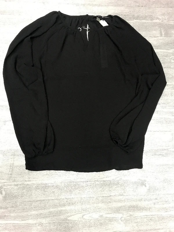 Easygoing Outfits Top Long Sleeve By Tahari By Arthur Levine In Black, Size: S