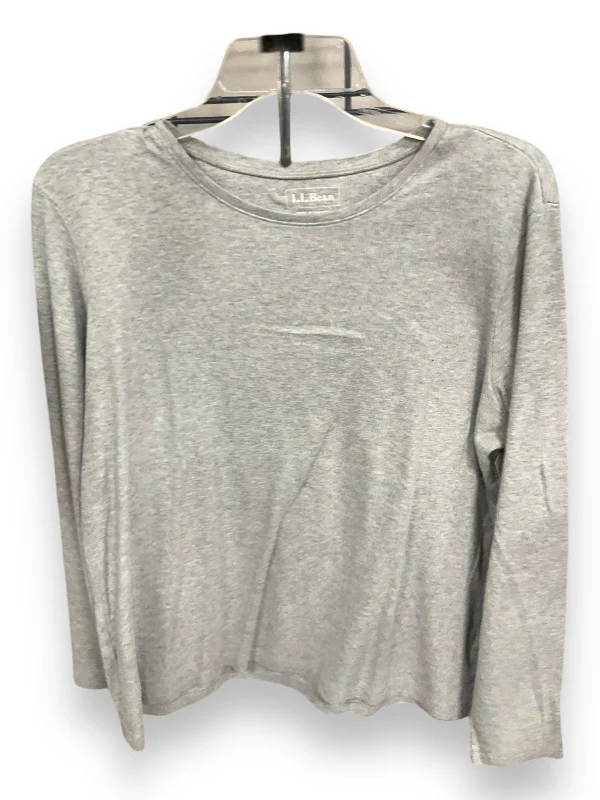 Effortless Dressing Top Long Sleeve Basic By L.l. Bean In Grey, Size: L