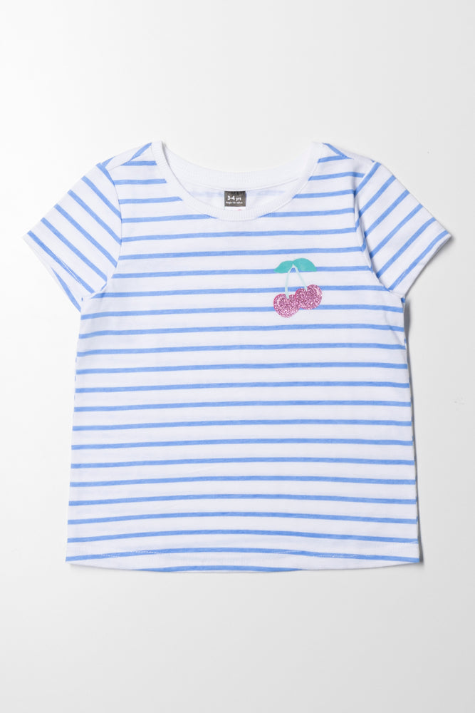 Thin Design Stripe T-Shirt Light Blue