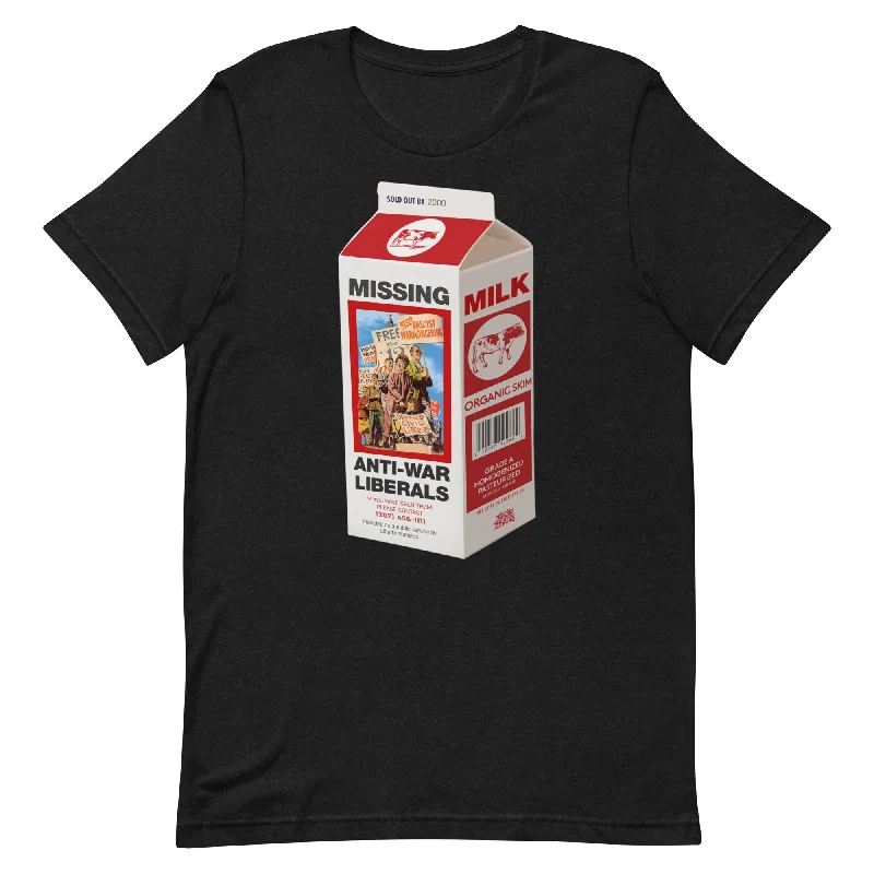 Personalized Clothing Missing Antiwar Liberals Milk Carton T-Shirt