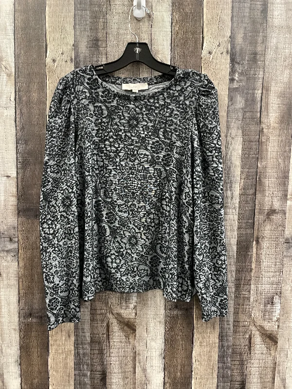 Versatile Wear Top Long Sleeve By Loft In Black, Size: L