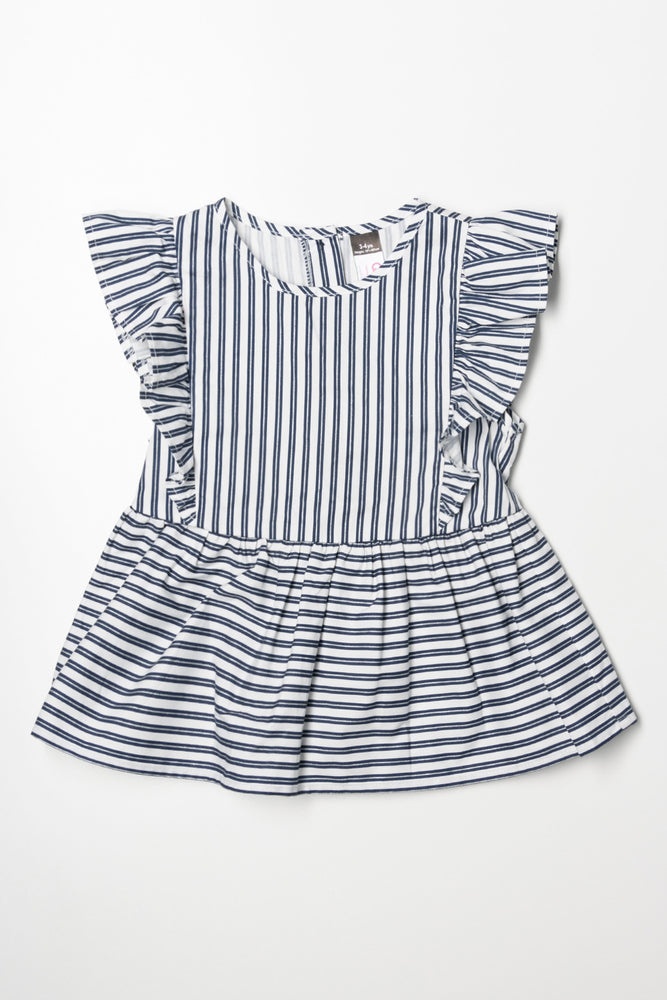 Street Charm Add a touch of elegance to your wardrobe with the Frilled Navy Peplum Top, perfect for dressing up or down.

Product Information:
- Comfort
-Frilled
-Peplim Top
-100% Cotton