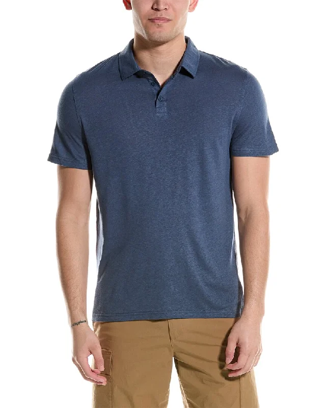 Feminine Charm Onia Linen-Blend Polo Shirt