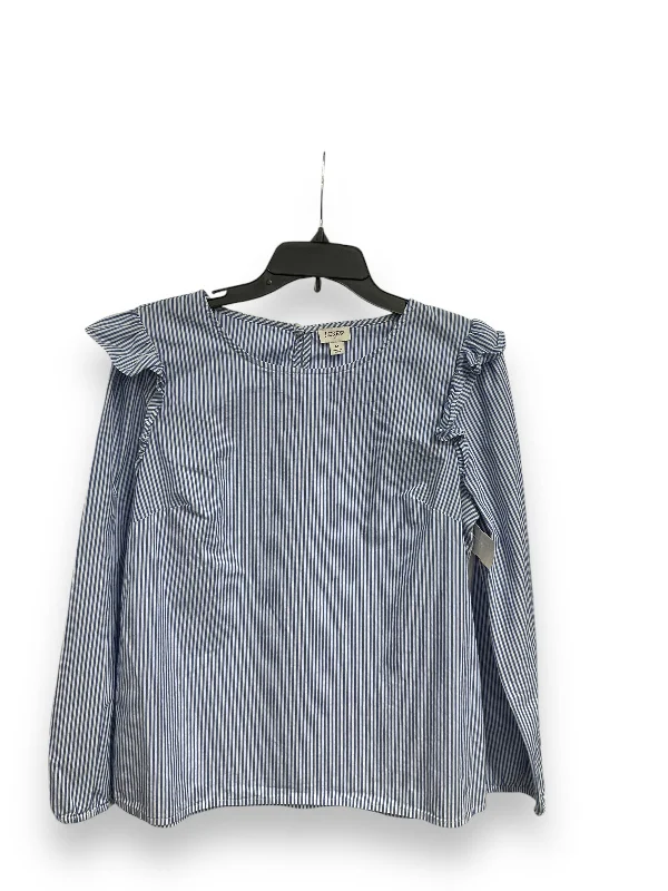Street Fashion Top Long Sleeve By J. Crew In Striped Pattern, Size: M