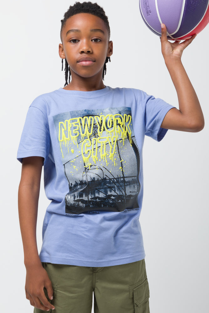 Soft Style Printed T-Shirt Purple