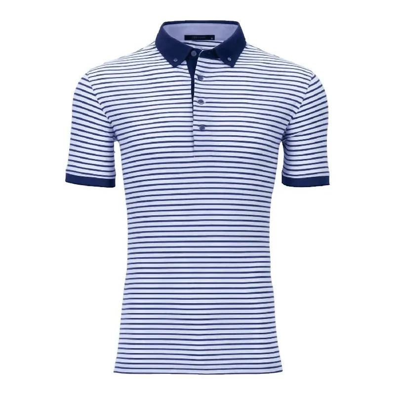 Eye-catching Personality Men's Dakota Polo Shirt In Artic White