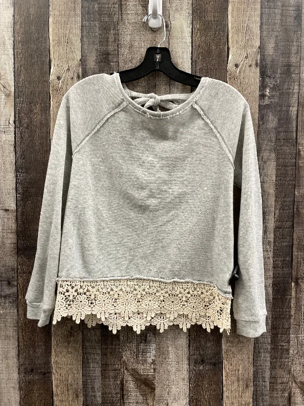 Simple Style Top Long Sleeve By Altard State In Grey, Size: S