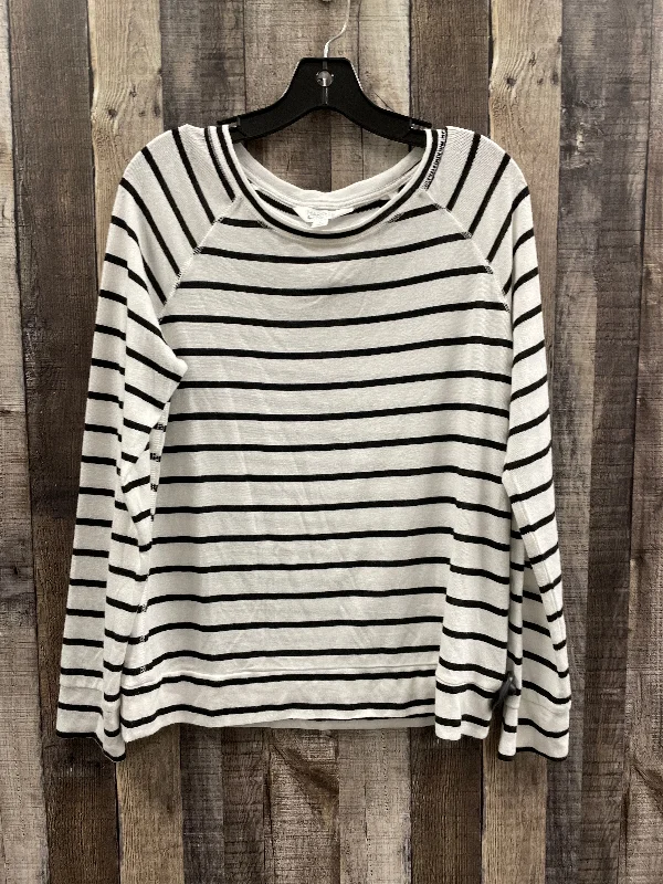 Timeless Comfort Top Long Sleeve By Market & Spruce In Striped Pattern, Size: L