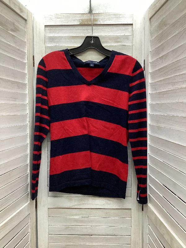 High-end Fabrics Top Long Sleeve By Tommy Hilfiger In Striped Pattern, Size: S