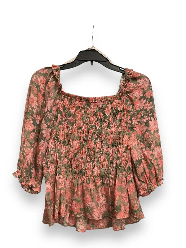 Comfortable And Cold-proof Top Long Sleeve By Nanette By Nanette Lepore In Floral Print, Size: S