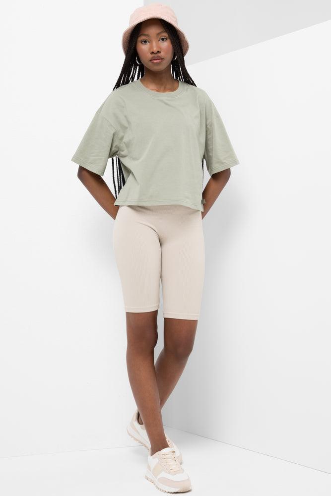 Retro Prints Boxy Short Sleeve T-Shirt Green