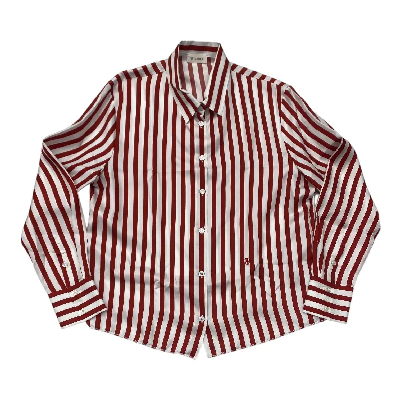 Elegant Style Top Long Sleeve By Cmc In Striped Pattern, Size: M