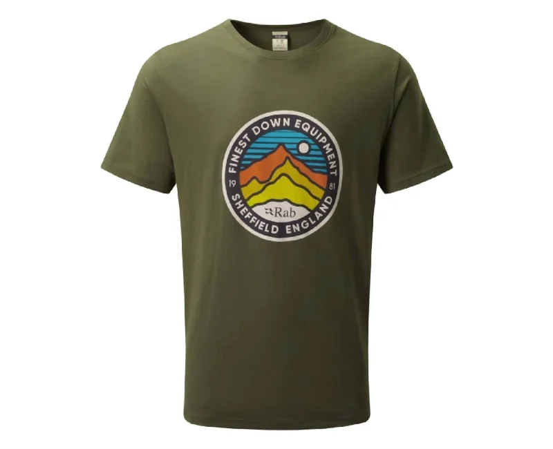 Age-reducing Style Men's Stance 3 Peaks Short Sleeve Tee Top In Army