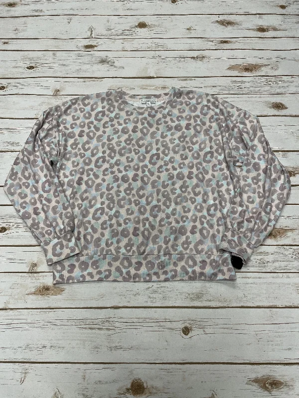 Warm Layers Top Long Sleeve By Cme In Animal Print, Size: S