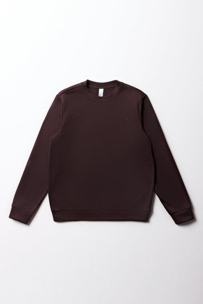 Relaxed Fashion Crew Neck Tracktop Brown