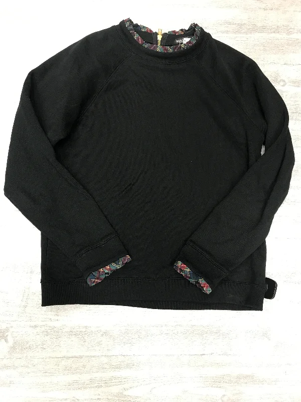 Cozy Street Style Top Long Sleeve By J. Crew In Black, Size: M