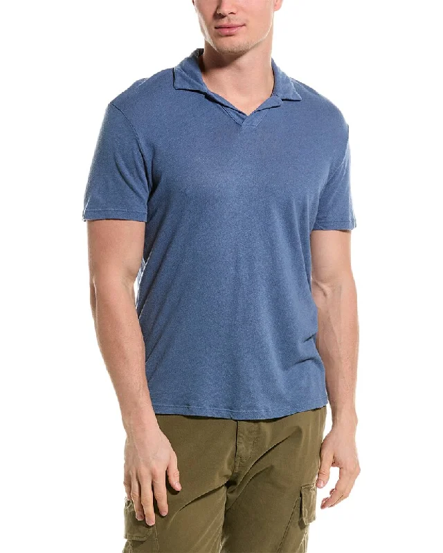 Elegant And Simple Velvet by Graham & Spencer Beck Linen-Blend Polo Shirt
