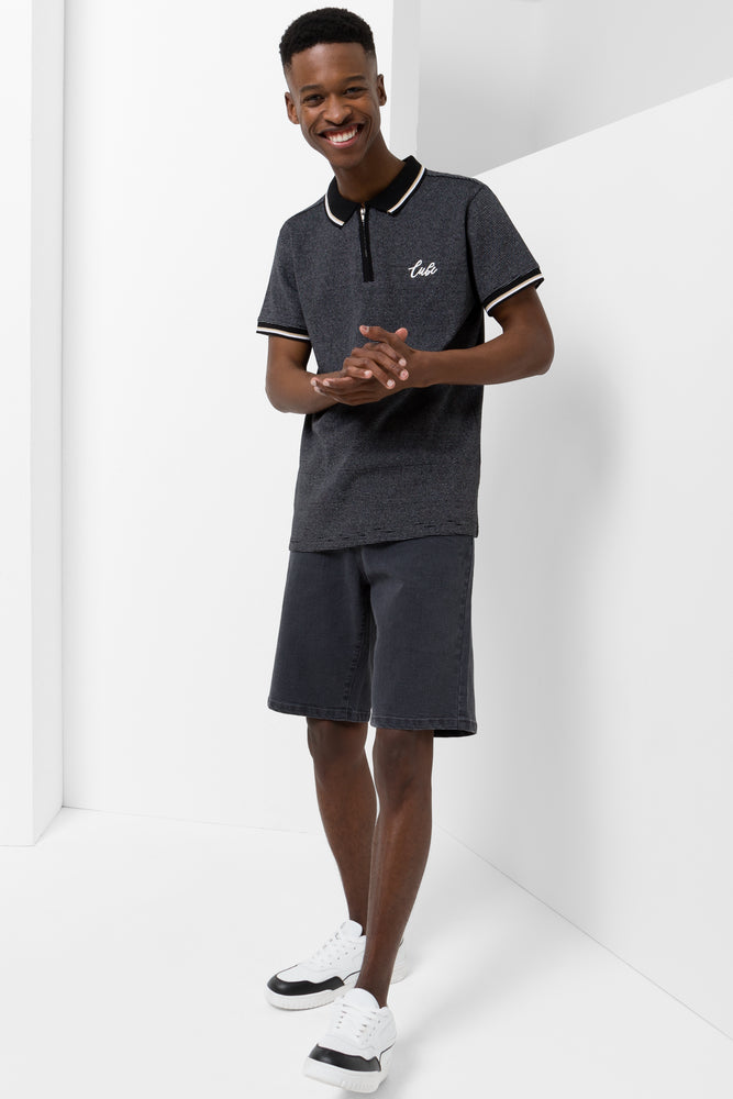 Elegant Temperament Short Sleeve Golfer Black