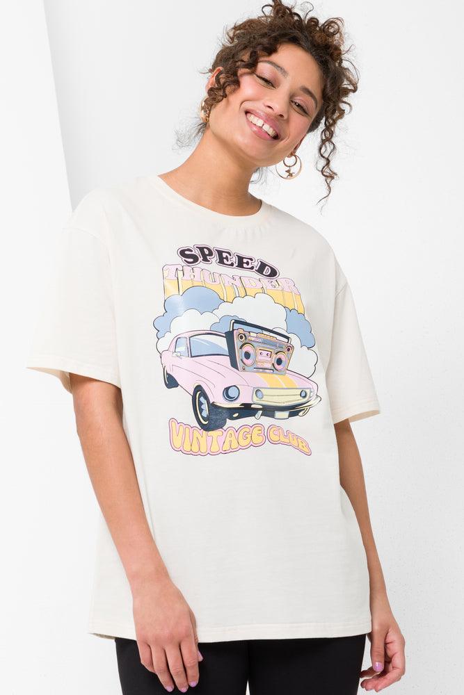 Body Design Oversized Short Sleeve T-Shirt Natural