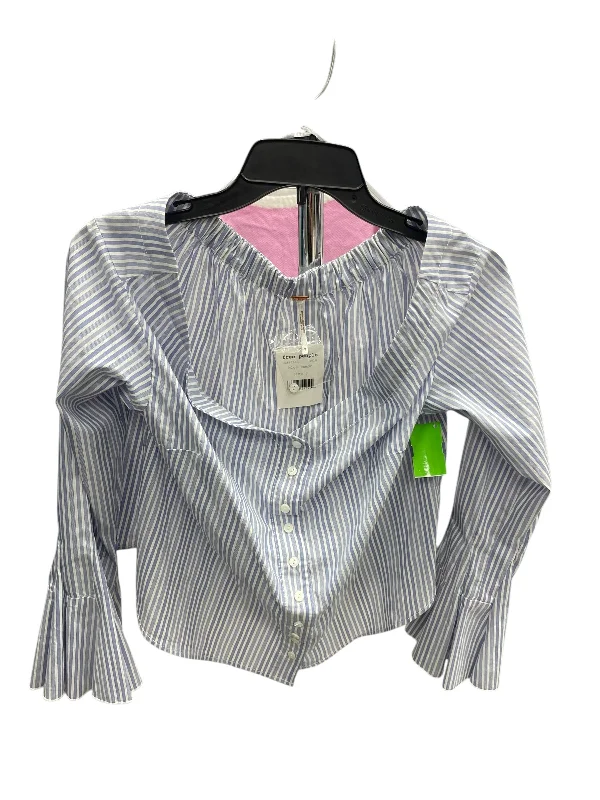 Trendy Items Top Long Sleeve By Free People In Blue, Size: S