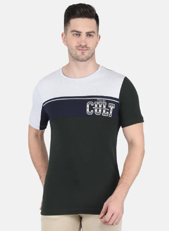 Preview New Products Men Olive Stripe T-Shirt