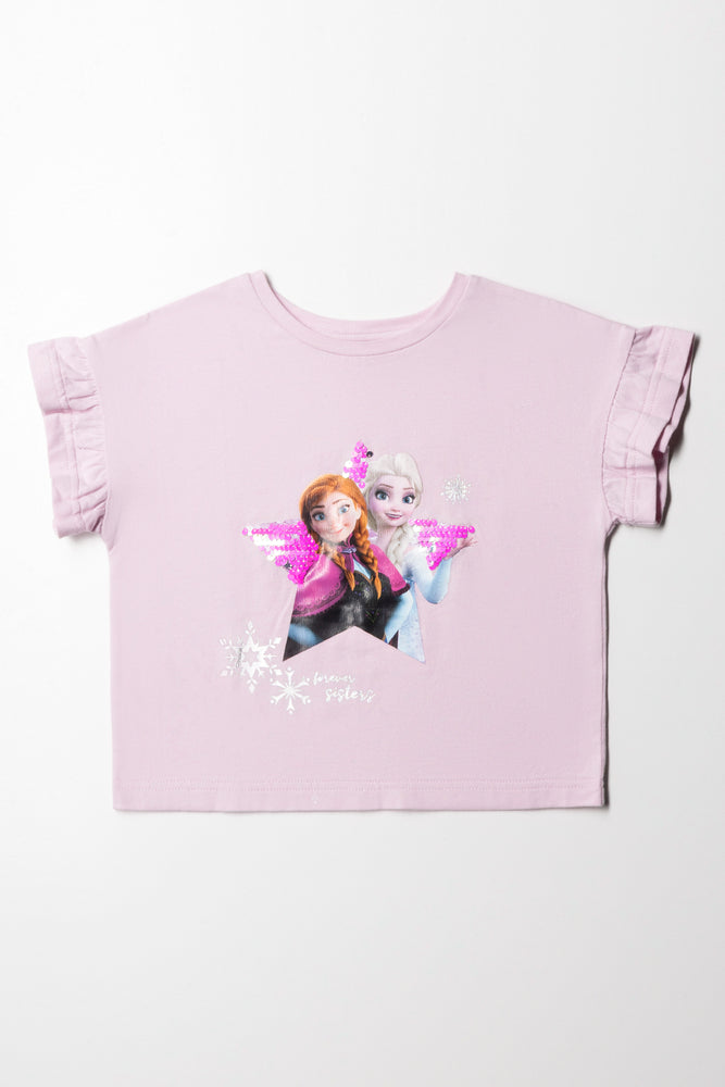 Weekend Comfort Wear Frozen 3D Frill Top Pink
