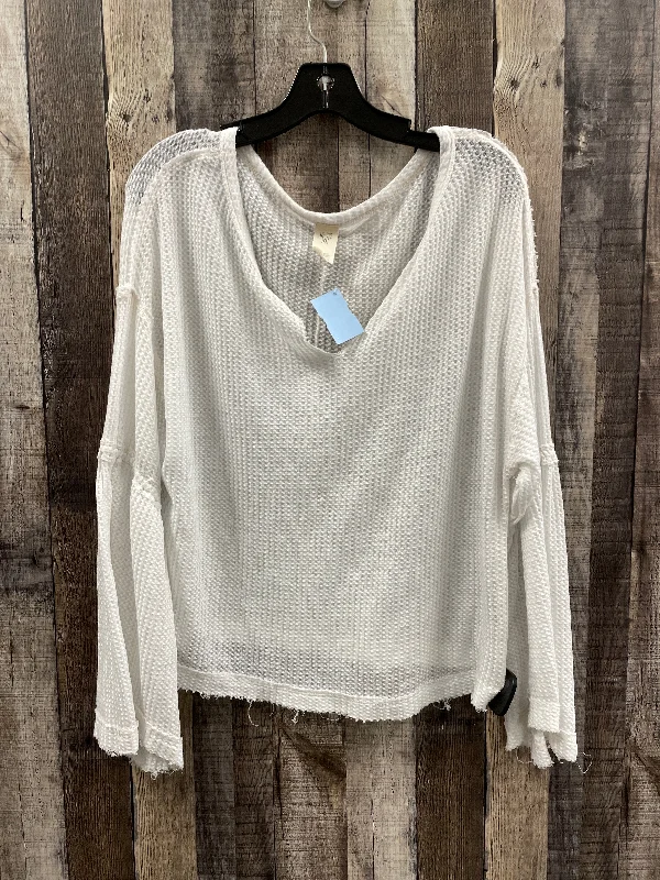 Daily Comfort Top Long Sleeve By We The Free In White, Size: Xs