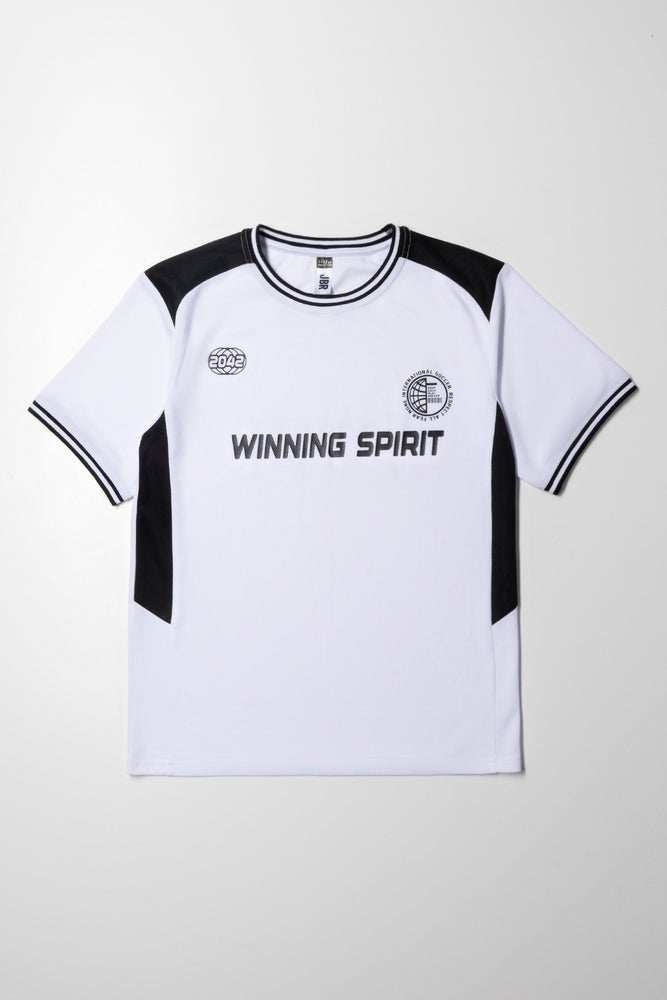 Lazy Home Soccer Short Sleeve T-Shirt White