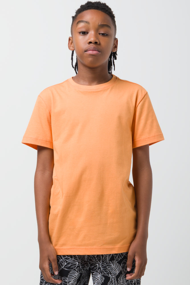 Elegant And Charming Crew Neck T-Shirt Orange