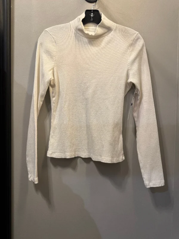 All-Day Outfits Top Long Sleeve Basic By Maeve In White, Size: S