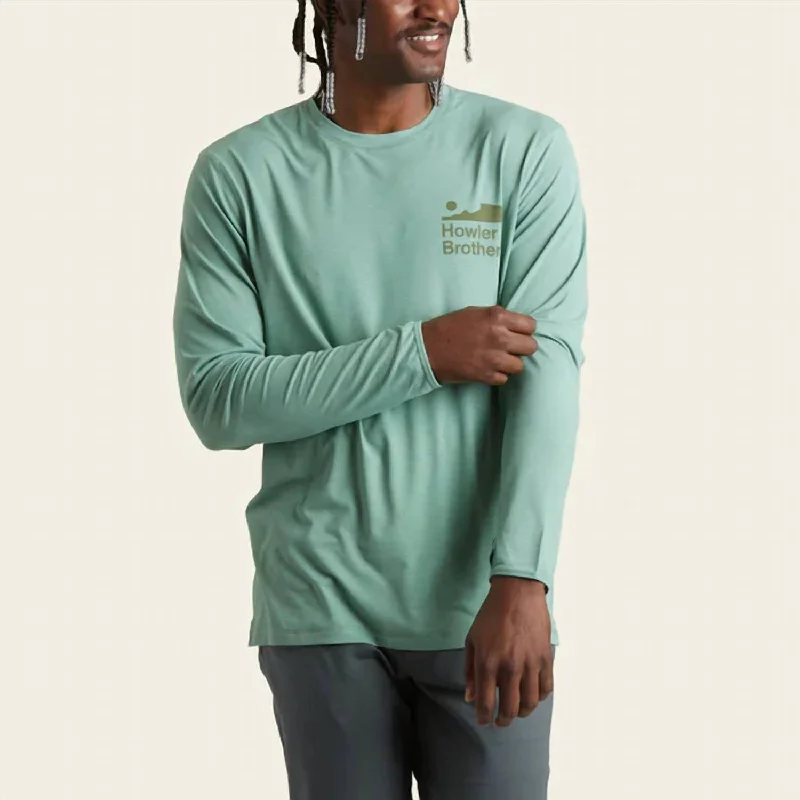 Street Cool Men's Hb Tech T Long Sleeve Top In Granite Green