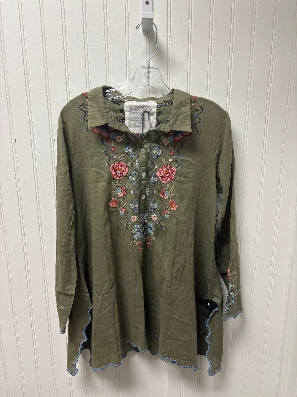 Comfy Pants Top Long Sleeve By Clothes Mentor In Green, Size: S