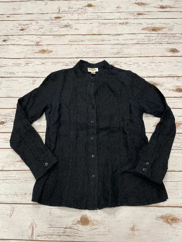 Sports Trend Top Long Sleeve By Talbots In Black, Size: S