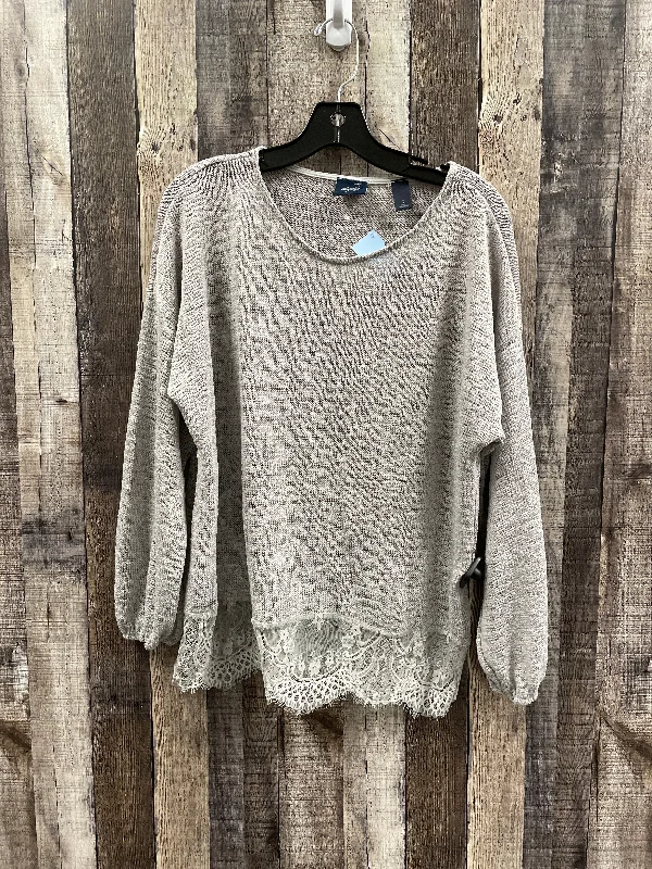 Chic Lounge Top Long Sleeve By Daytrip In Grey, Size: S
