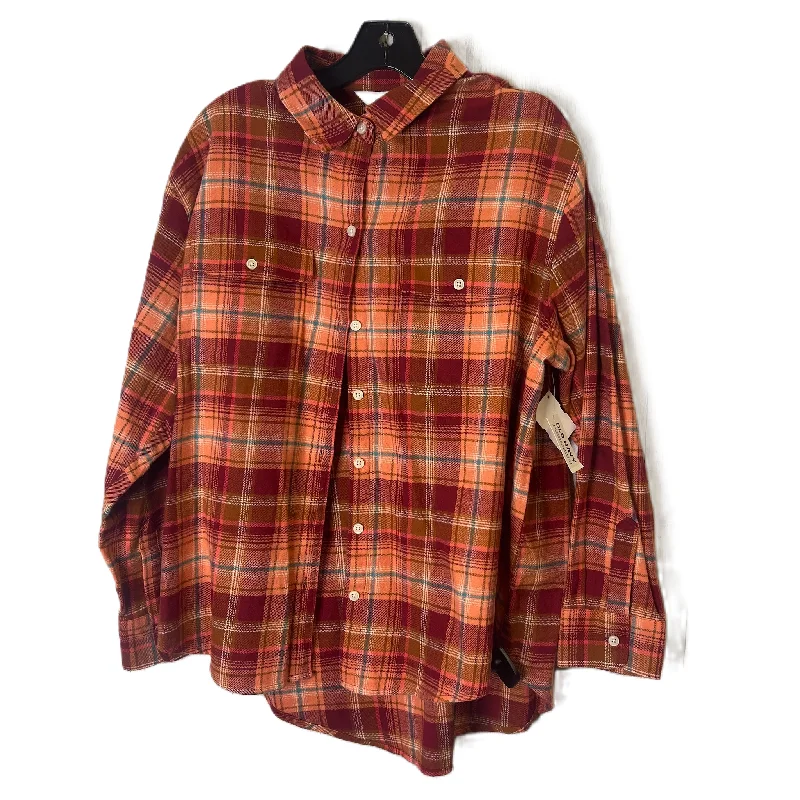 Comfy Chic Wear Top Long Sleeve By Old Navy In Orange, Size: L