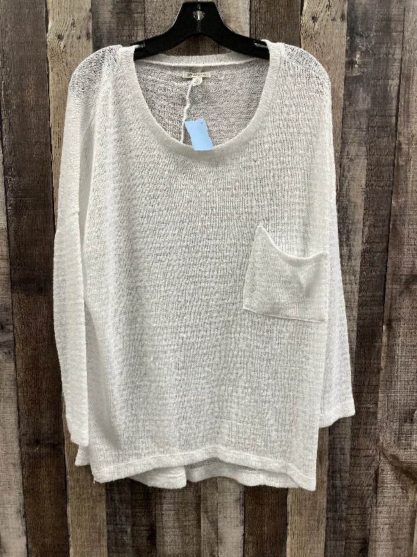 All-Day Comfort Top Long Sleeve By Versona In White, Size: S