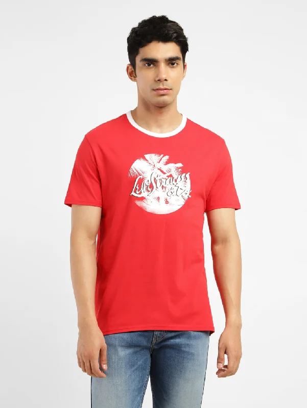 Free And Casual Men's Graphic Crew Neck T-shirt