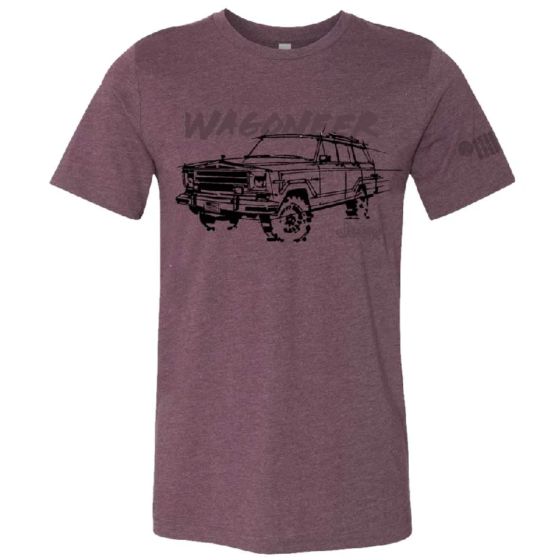 Fashionable Prints Mens Jeep® Wagoneer - LDD Series - Triblend Burgundy T-Shirt