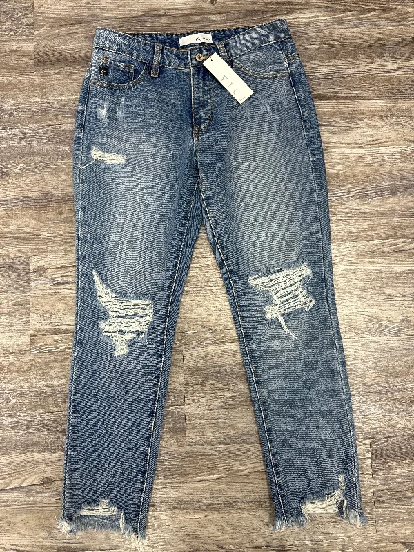 Fashion Must-have Jeans Straight By Kancan In Blue Denim, Size: 0