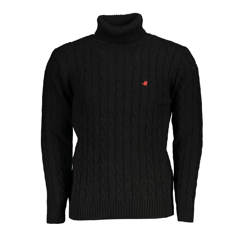 Must-have For Fashion U.S. Grand Polo Elegant  Turtleneck Twisted Men's Sweater