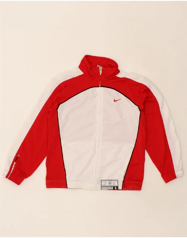 Elegant Style NIKE Boys Graphic Tracksuit Top Jacket 8-9 Years Small Red Colourblock Elegant Style NIKE Boys Graphic Tracksuit Top Jacket 8-9 Years Small Red Colourblock