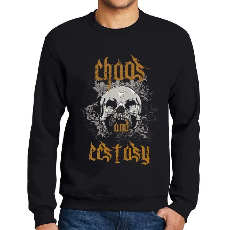 Energy Wear Ultrabasic - Homme Imprimé Graphique Sweat-Shirt Chaos and ECSTASY Noir Profond Energy Wear Ultrabasic - Homme Imprimé Graphique Sweat-Shirt Chaos and ECSTASY Noir Profond