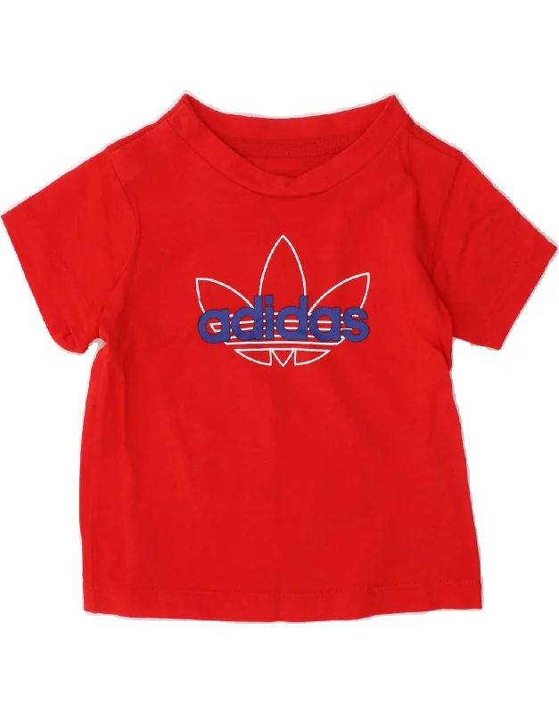 Versatile Items ADIDAS Baby Boys Graphic T-Shirt Top 3-6 Months Red