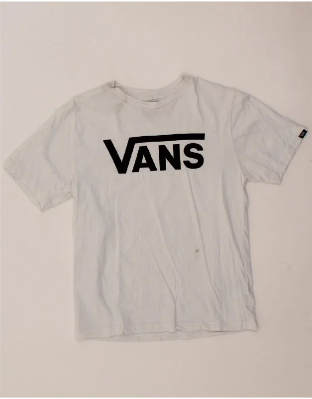 Soft Tops VANS Boys Classic Fit Graphic T-Shirt Top 10-11 Years Medium White Cotton